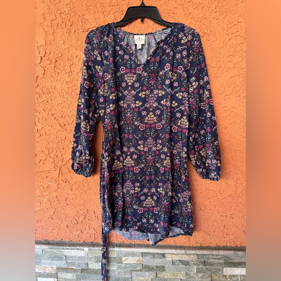 St. John bay floral long sleeve dress - Picture 2 of 5
